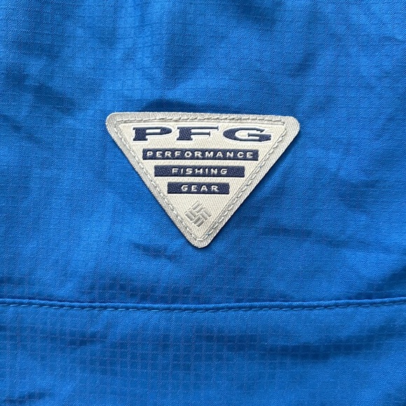 Columbia PFG Omni Shade Vented Fishing Shirt blue Short Sleeves Men’s Large NWOT - Picture 7 of 7